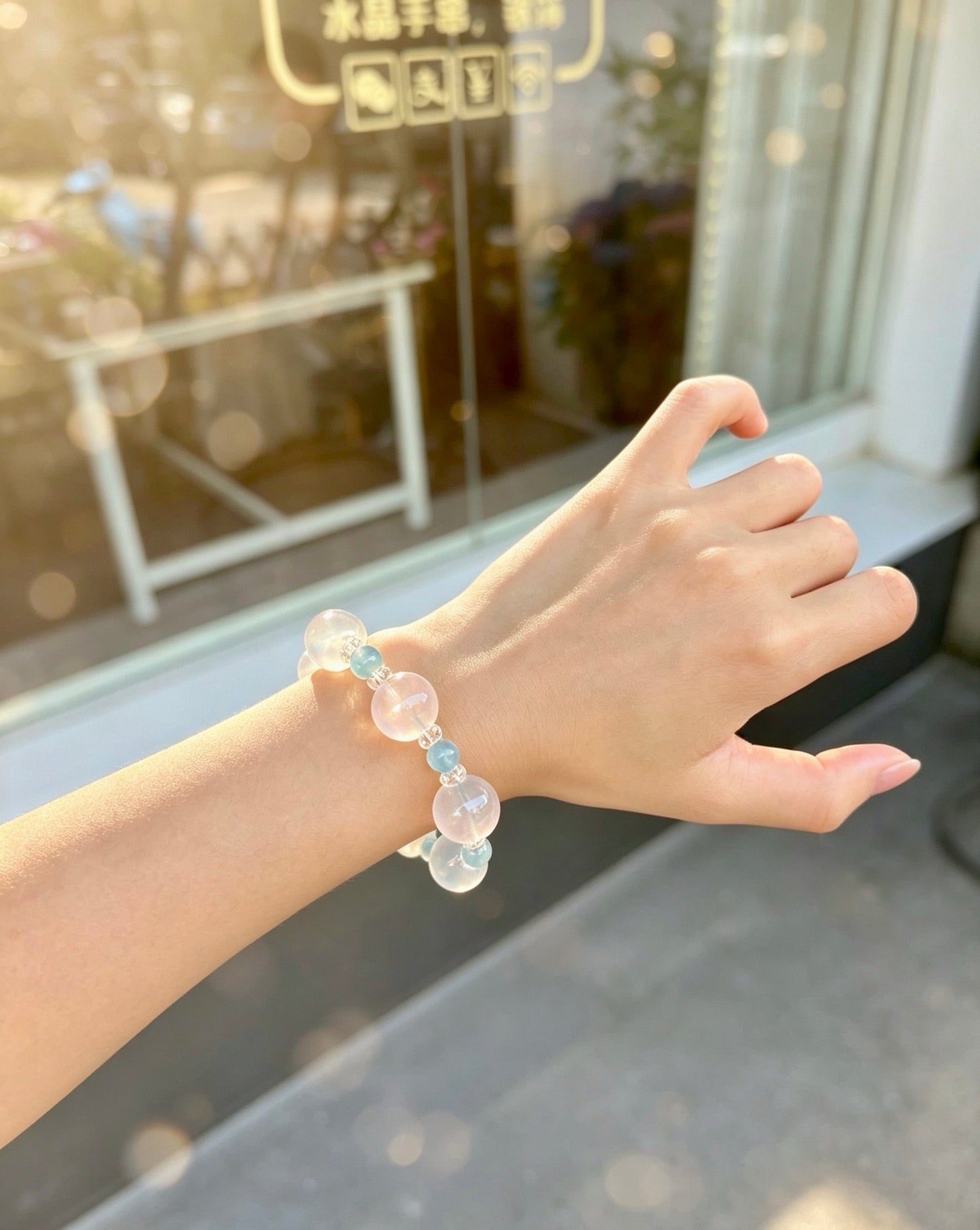 Natural Rose Quartz Bracelet 天然粉水晶手串
