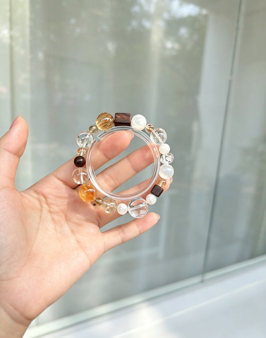 Natural Mixed Gemstone Bracelet 天然多宝水晶手串