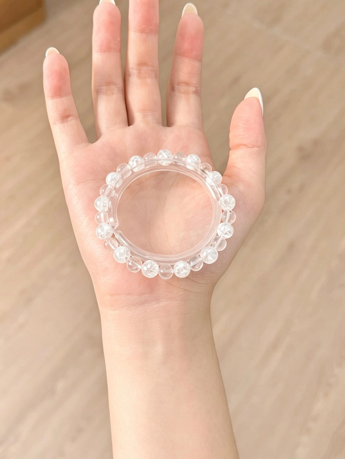 Bracelet en quartz clair naturel