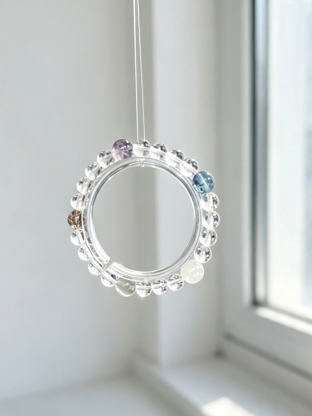 Natural Clear Quartz Multistone Bracelet 天然白水晶多宝手串