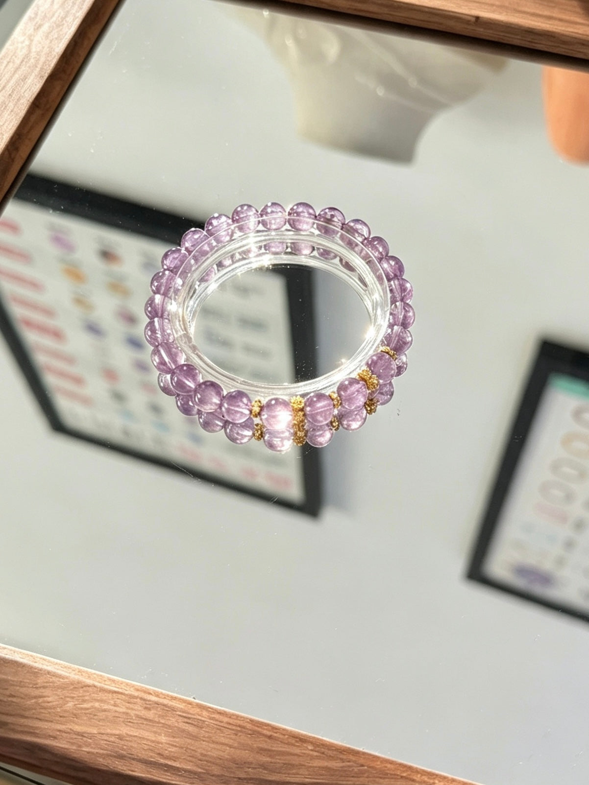Natural Amethyst Round Bead Bracelet | 天然紫水晶圆珠手链