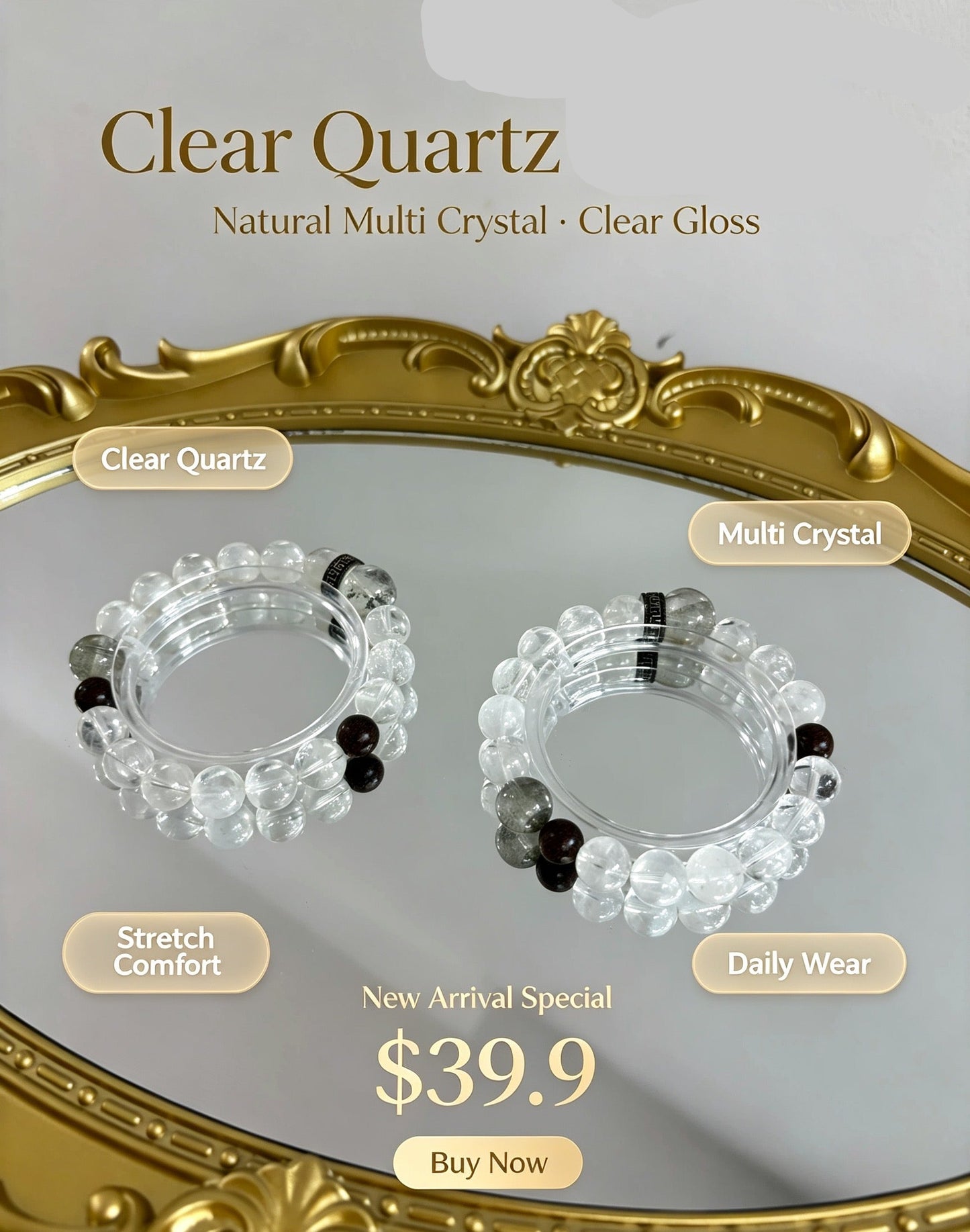 天然白幽灵水晶White Phantom Quartz