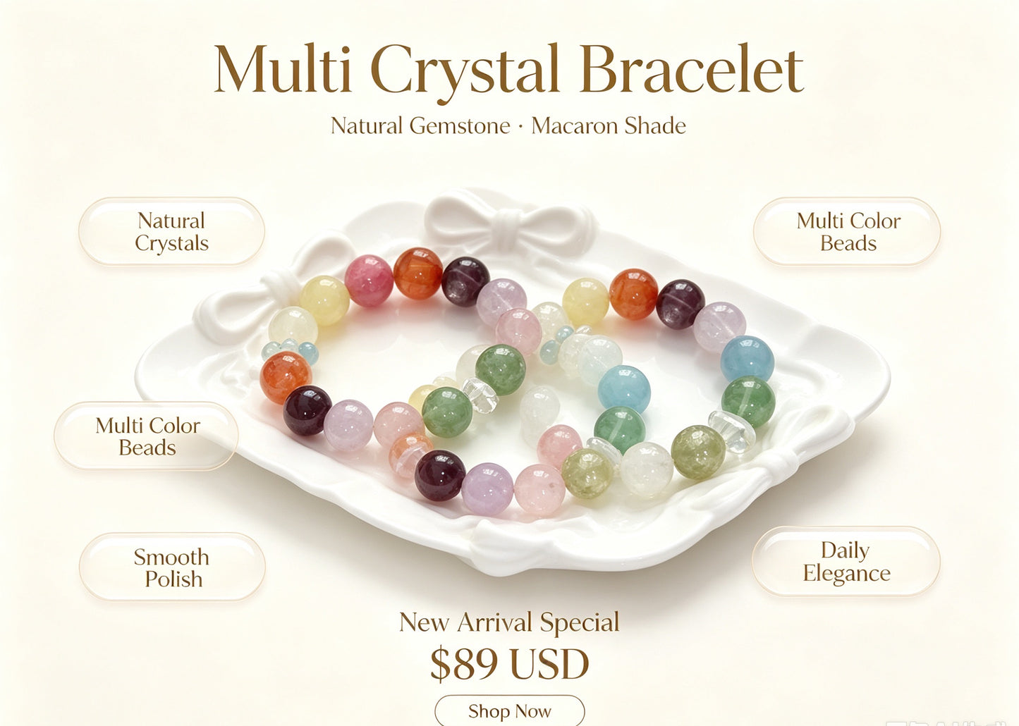 天然多宝水晶手串Natural Mixed Crystal Bracelet