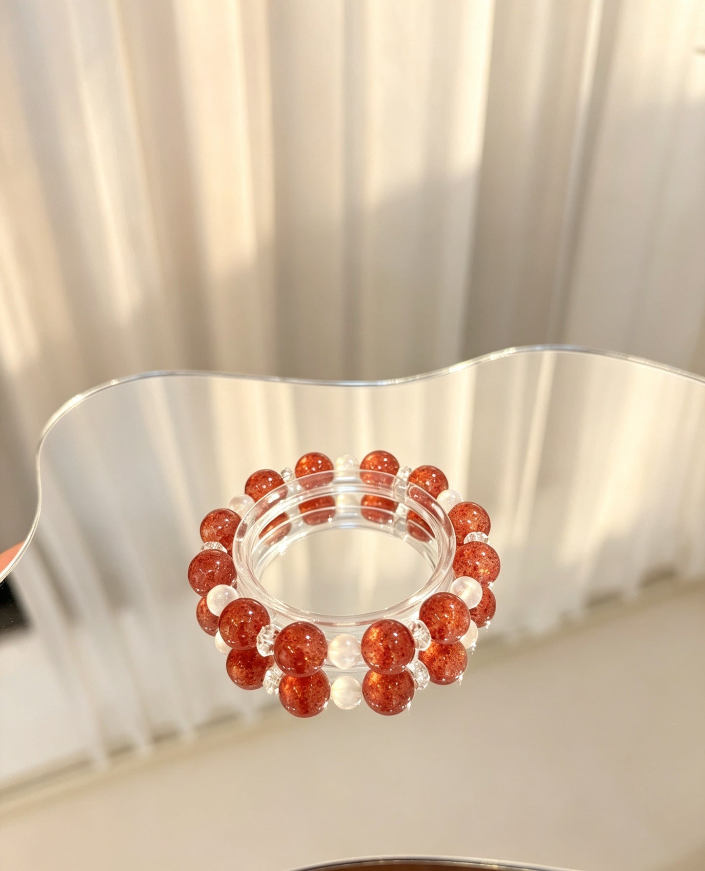 Natural Strawberry Quartz Bracelet 天然草莓晶手串