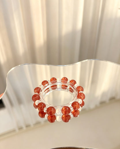 Natural Strawberry Quartz Bracelet 天然草莓晶手串