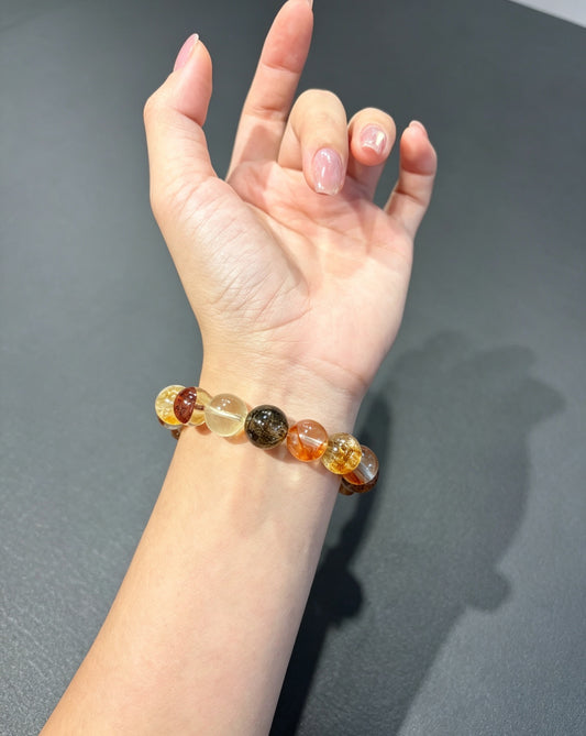 Natural Mixed Gemstone Bracelet 天然多宝水晶手串
