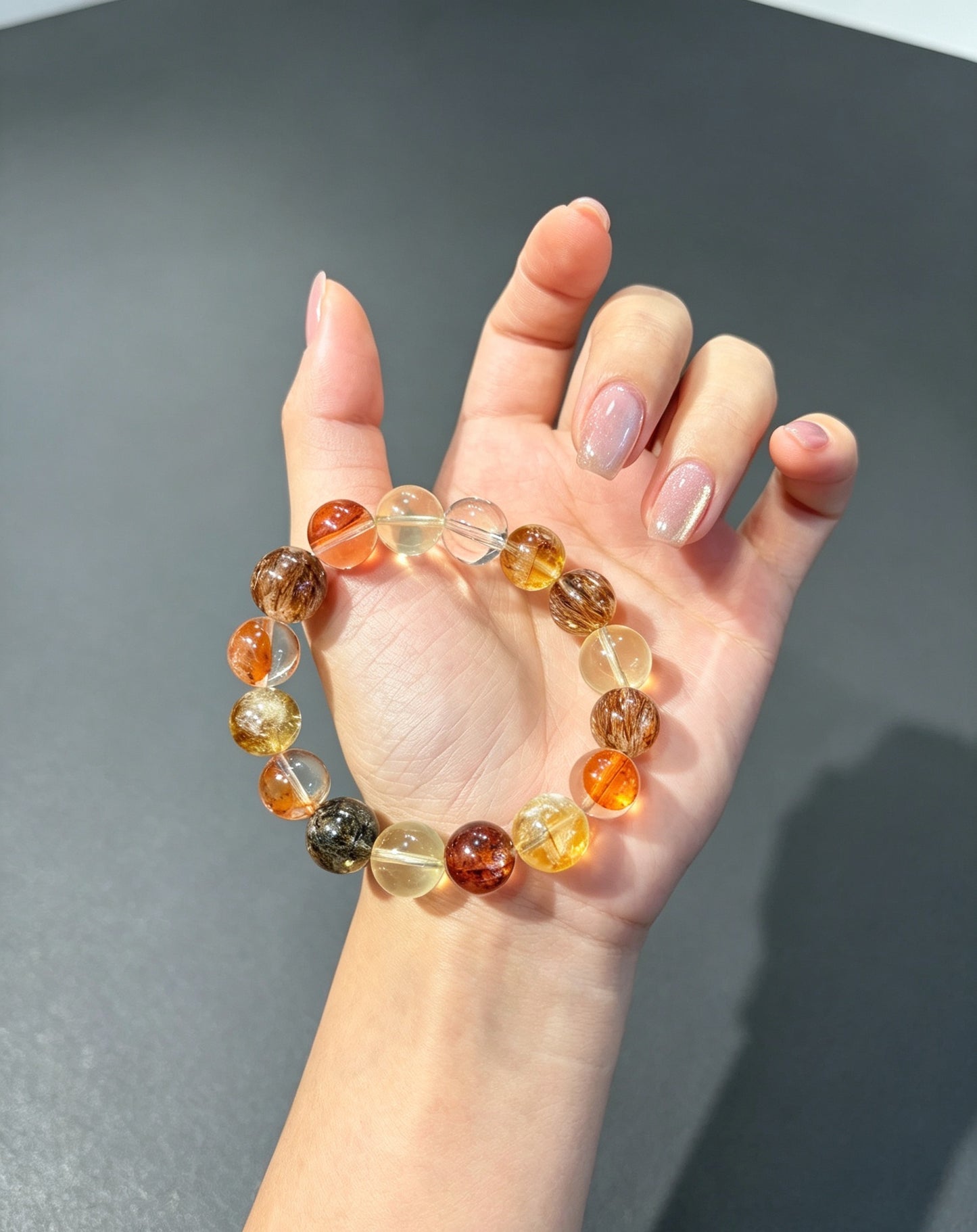 Bracelet en pierres mélangées naturelles