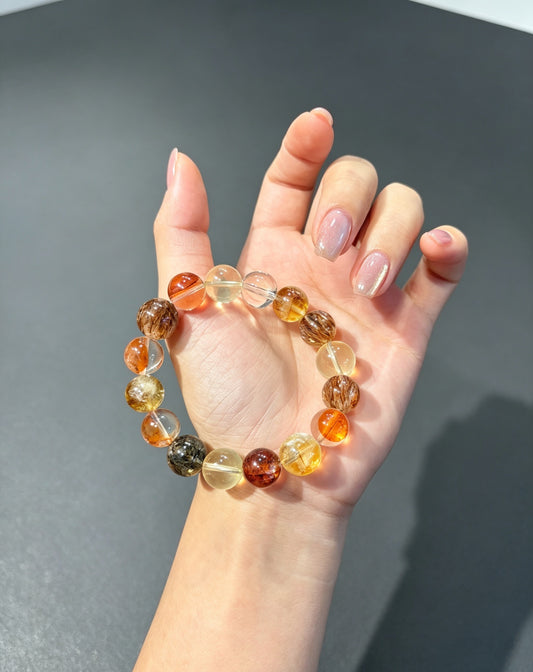 Natural Mixed Gemstone Bracelet 天然多宝水晶手串
