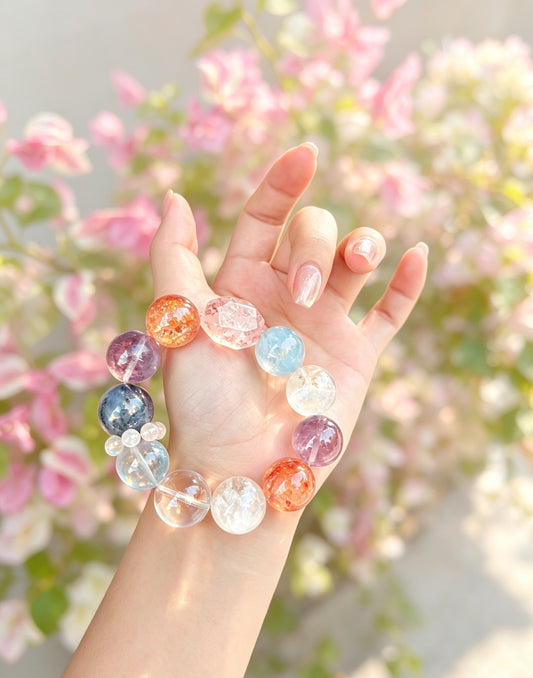 Natural Mixed Gemstone Bracelet 天然多宝水晶手串