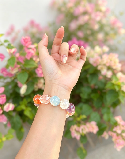 Natural Mixed Gemstone Bracelet 天然多宝水晶手串