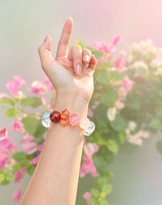 Natural Mixed Gemstone Bracelet 天然多宝水晶手串