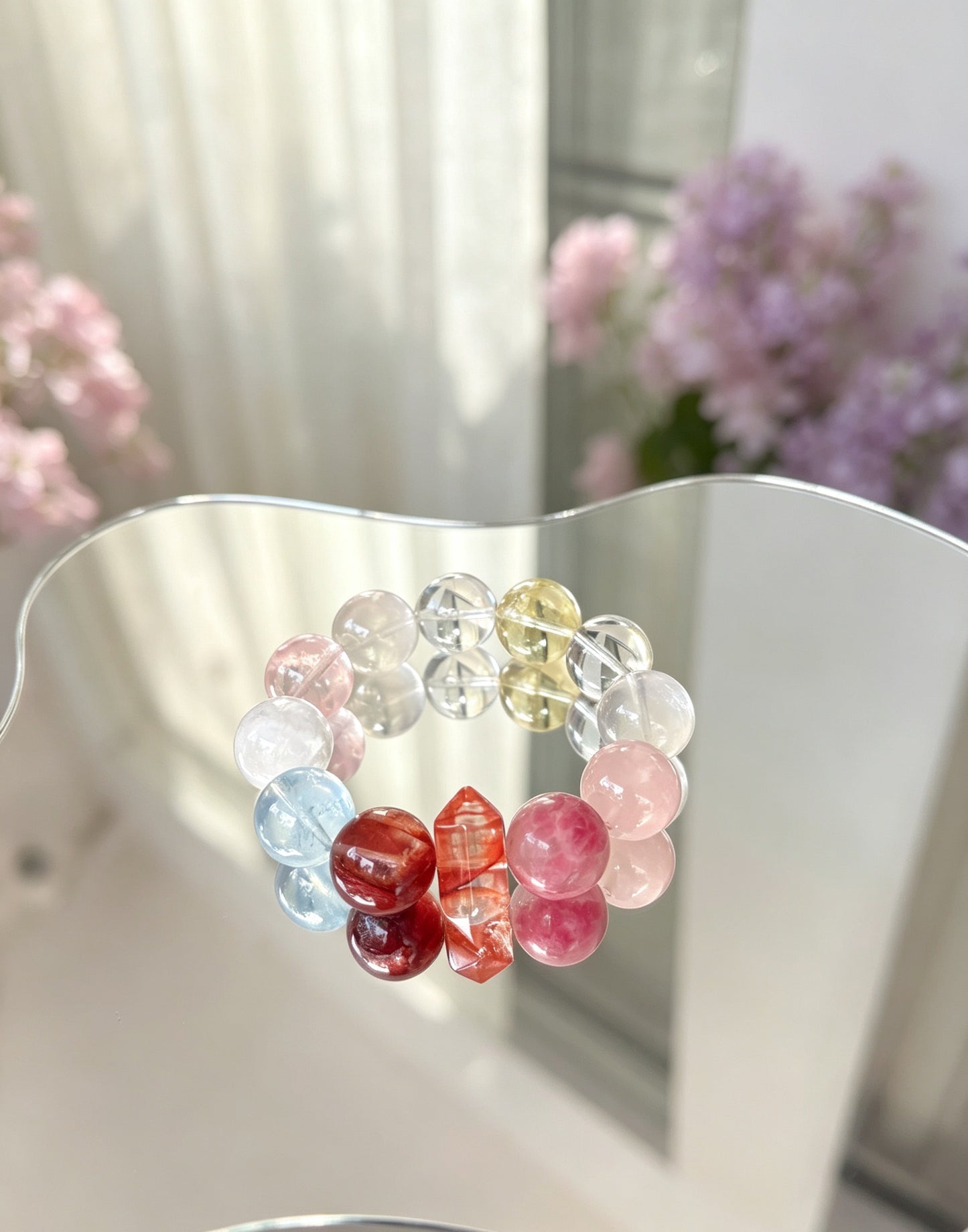 Bracelet en pierres gemmes naturelles mélangées