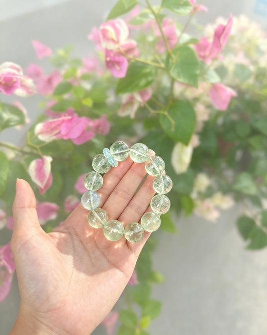 Natural Green Quartz Bracelet 天然绿水晶手串
