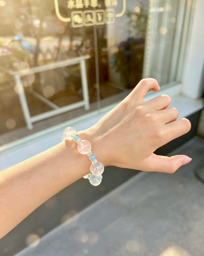 Natural Rose Quartz Bracelet 天然粉水晶手串