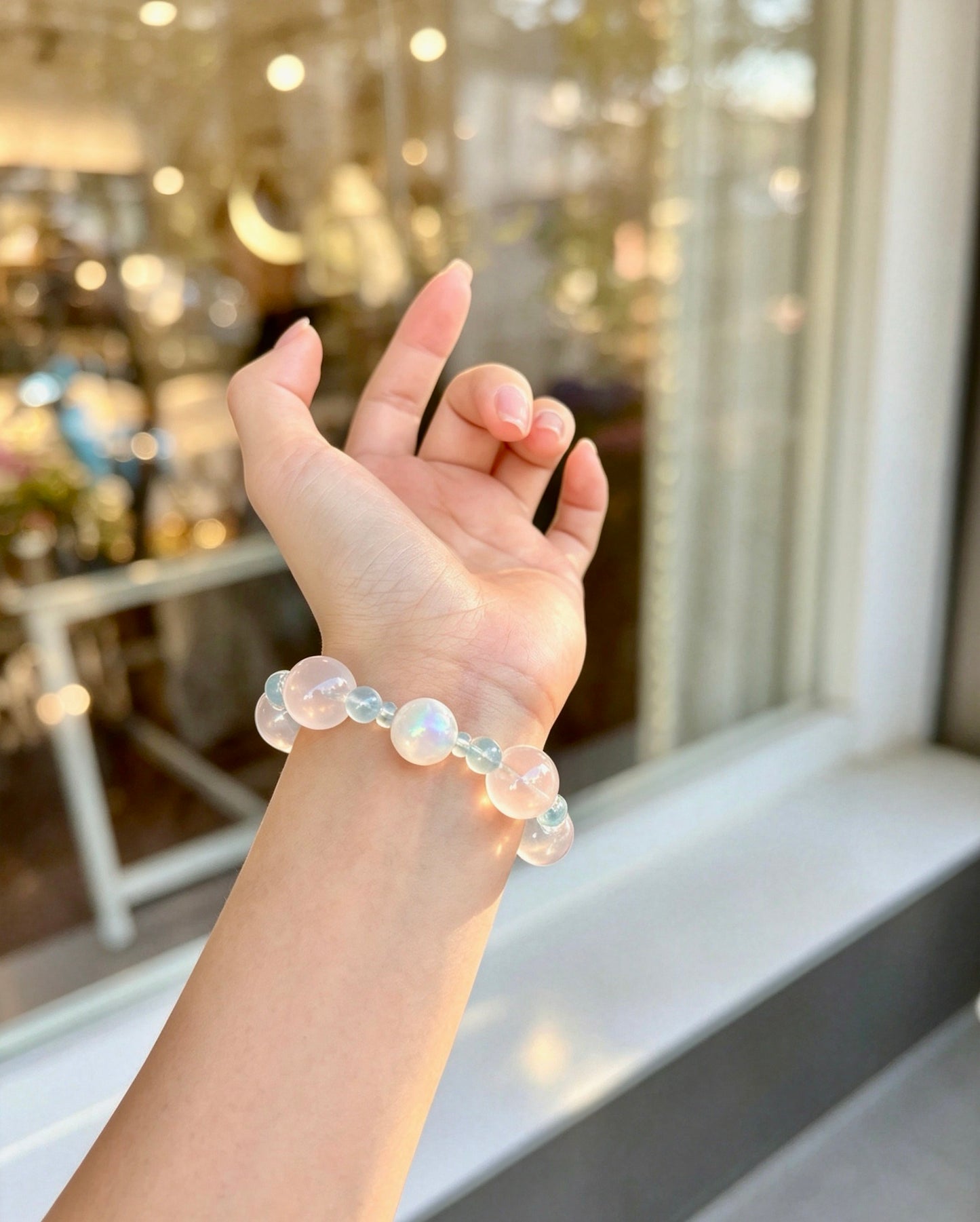 Natural Rose Quartz Bracelet 天然粉水晶手串