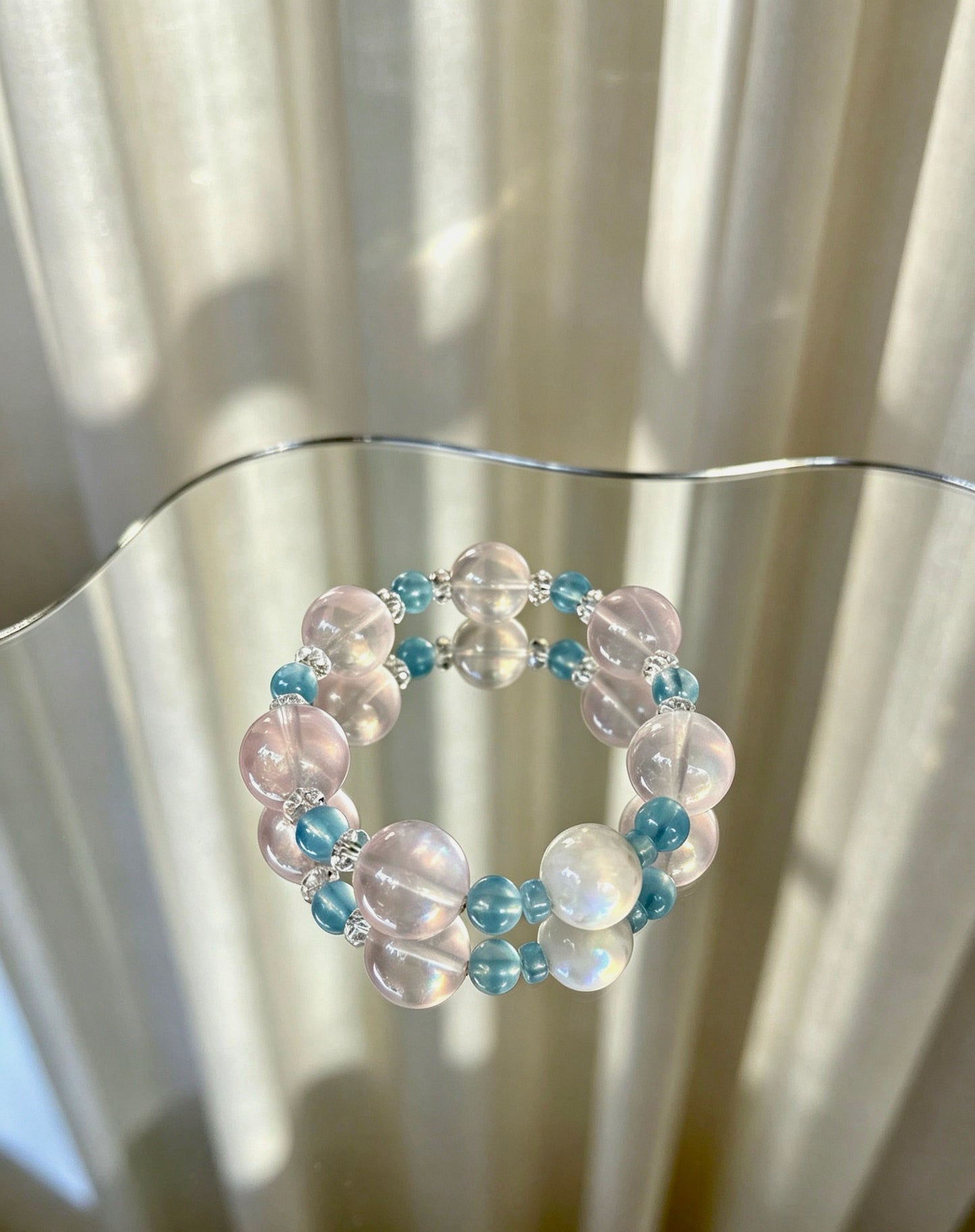 Natural Rose Quartz Bracelet 天然粉水晶手串