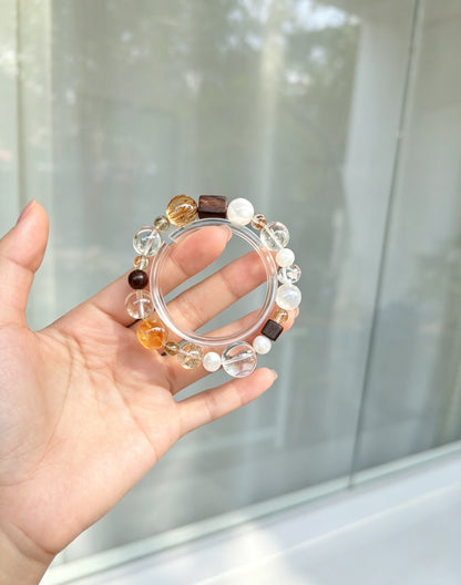 Bracelet en pierres semi-précieuses naturelles mélangées