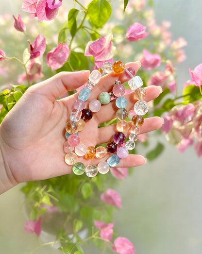 Natural Mixed Gemstone Bracelet 天然多宝水晶手串