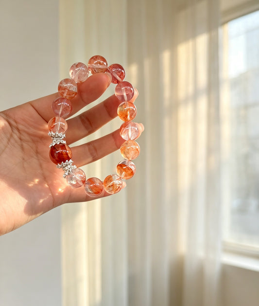 Natural Red Hematoid Quartz Bracelet