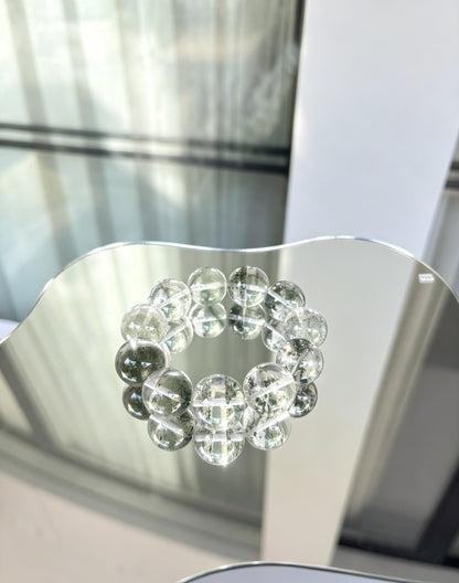 Natural Green Phantom Quartz Bracelet 天然绿幽灵手串