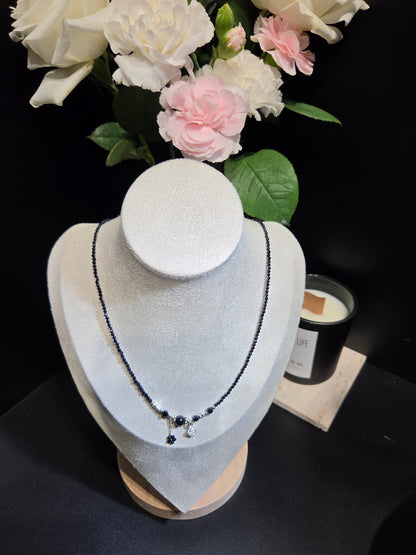 Midnight Blue Sandstone Beaded Necklace