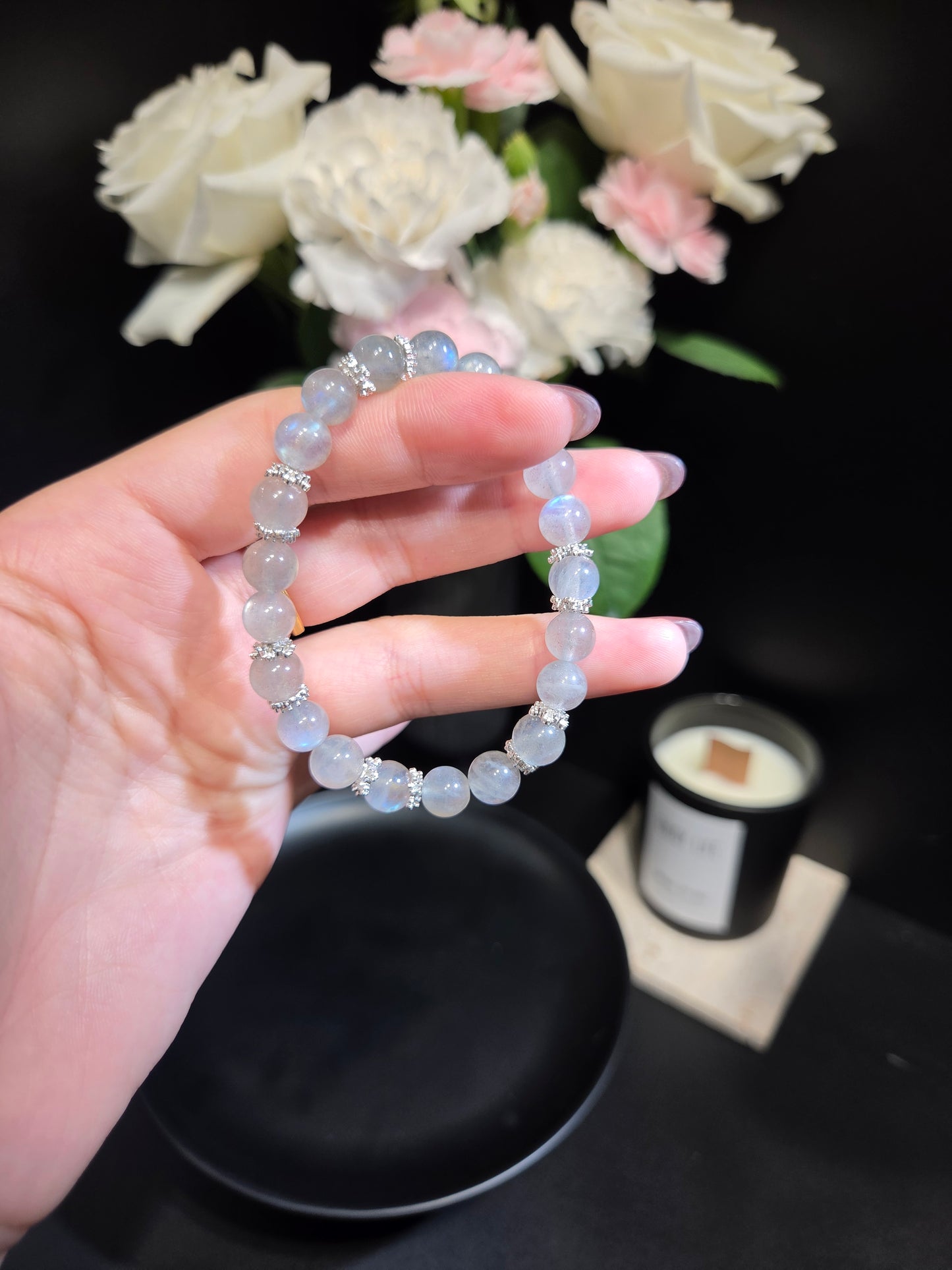 Luminous Labradorite Beaded Bracelet