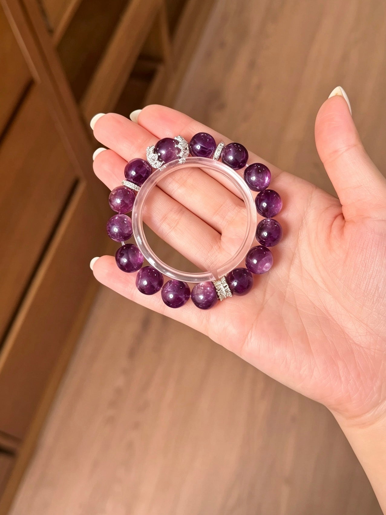 Bracelet en améthyste naturelle