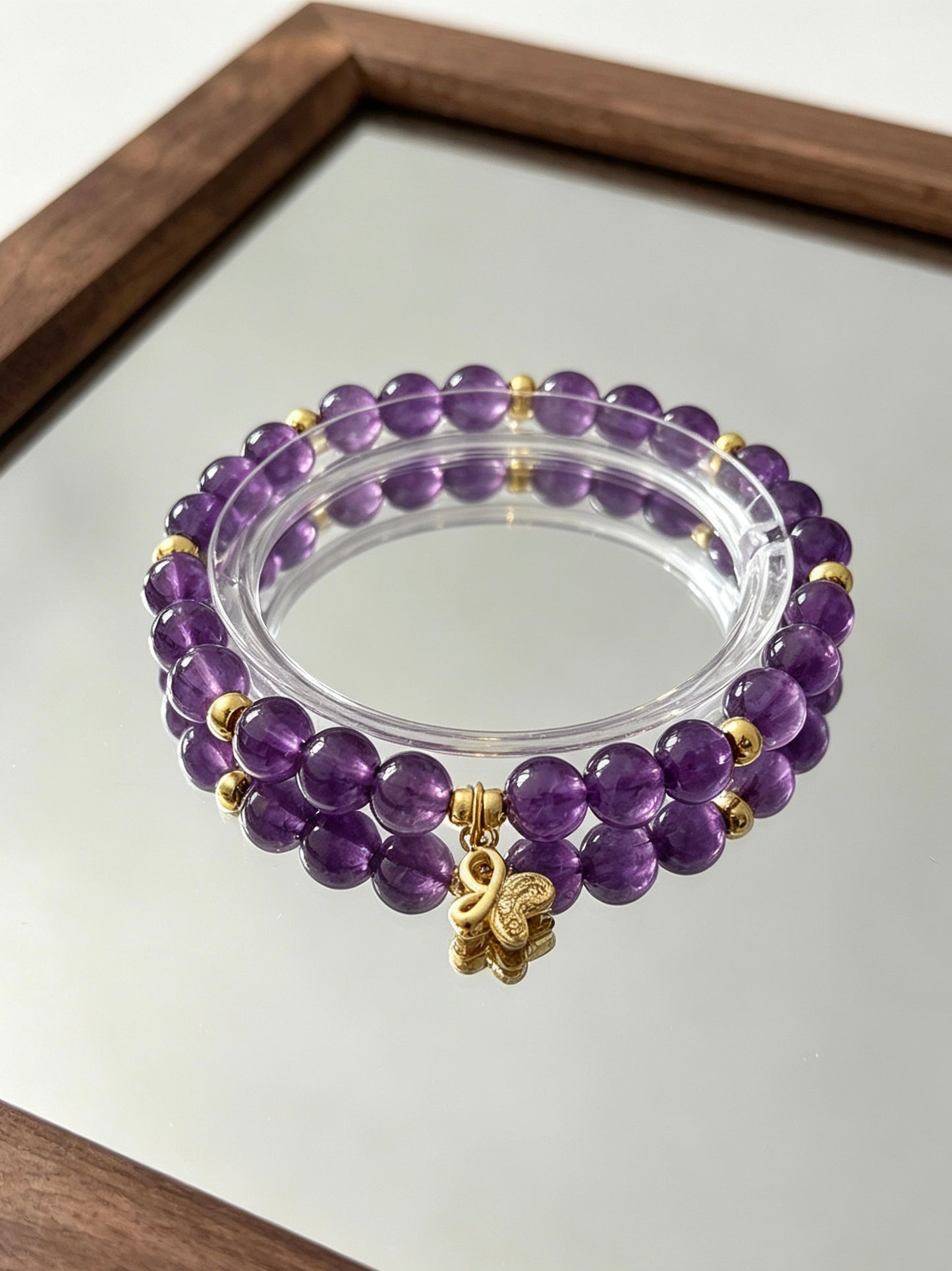 Natural Strand Amethyst Bracelet 天然紫水晶手串