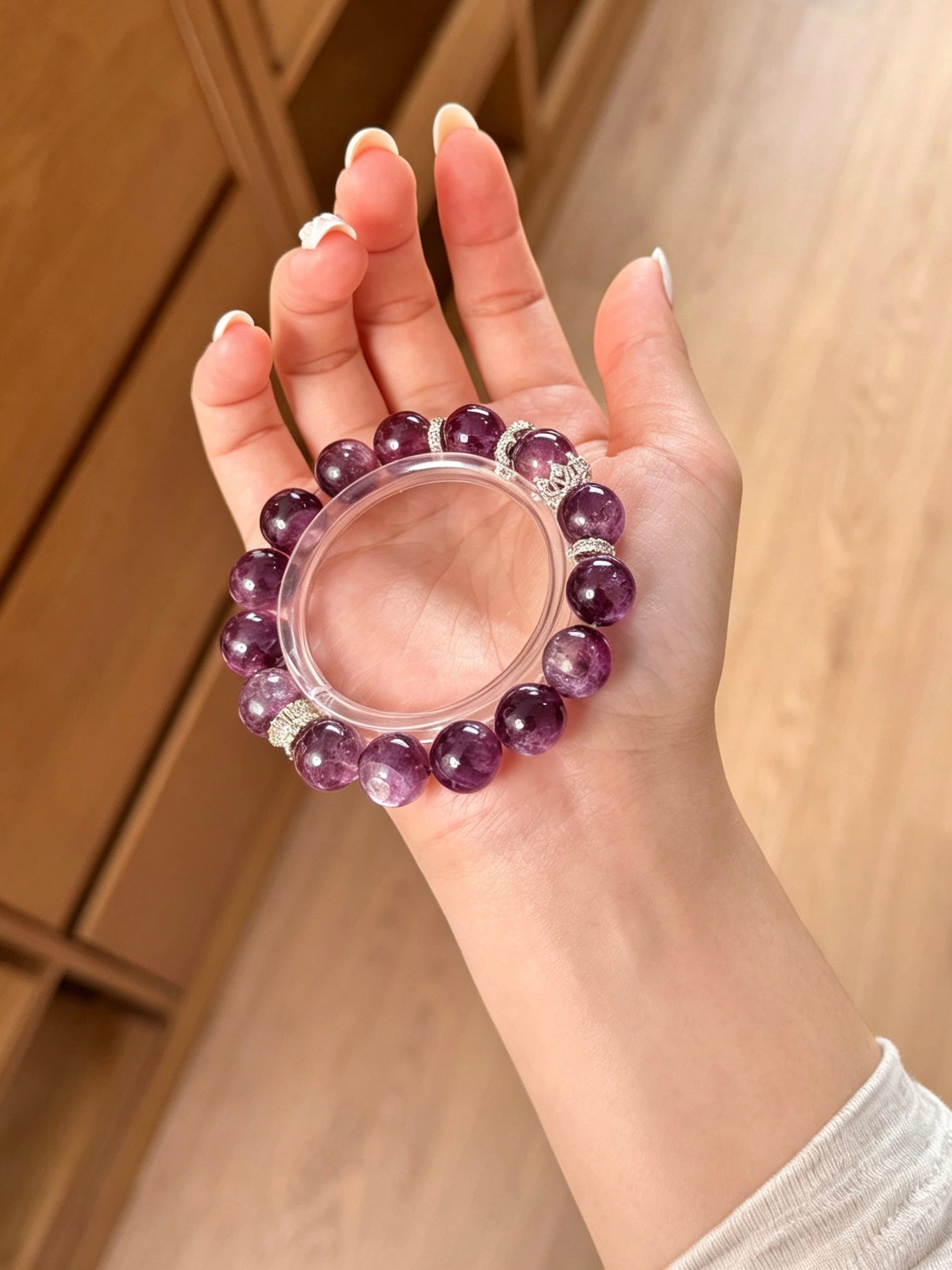 Bracelet en améthyste naturelle