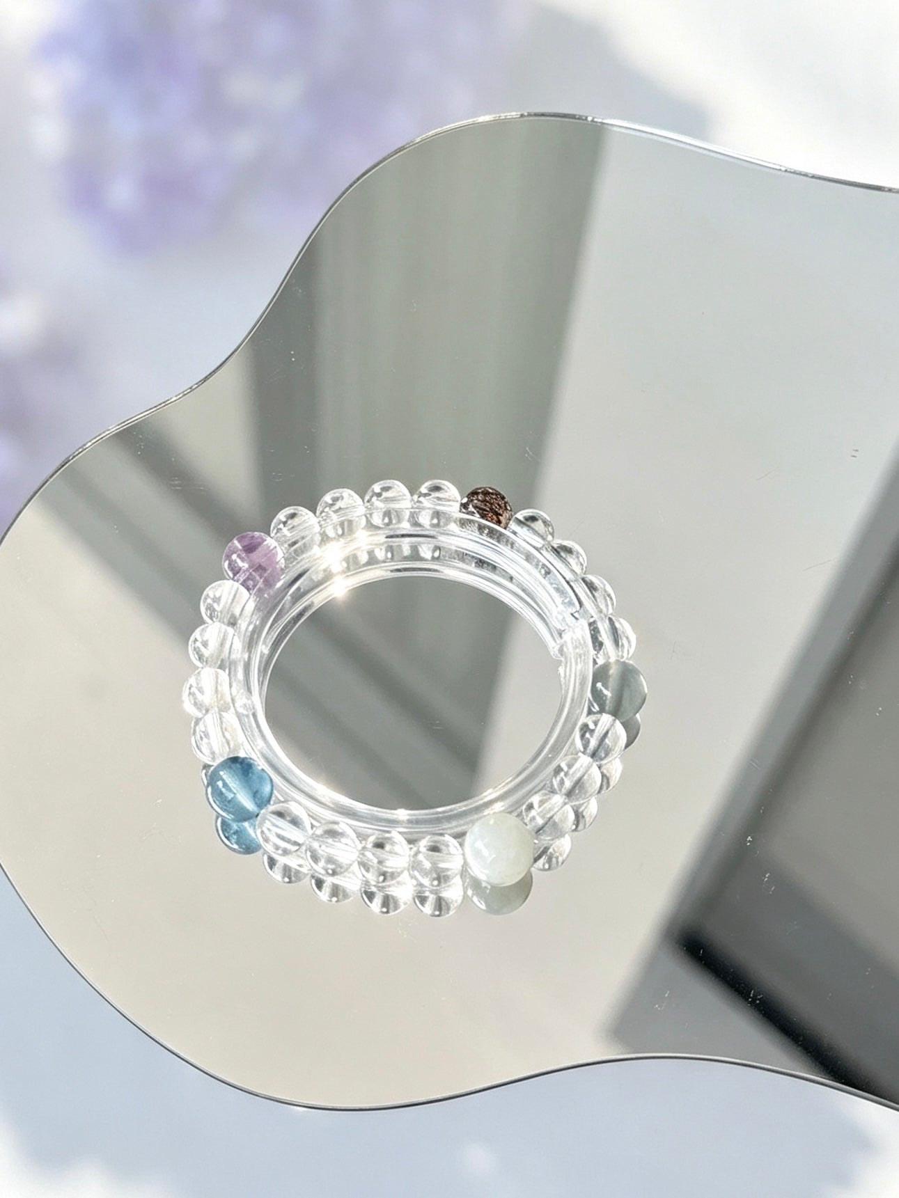 Natural Clear Quartz Multistone Bracelet 天然白水晶多宝手串