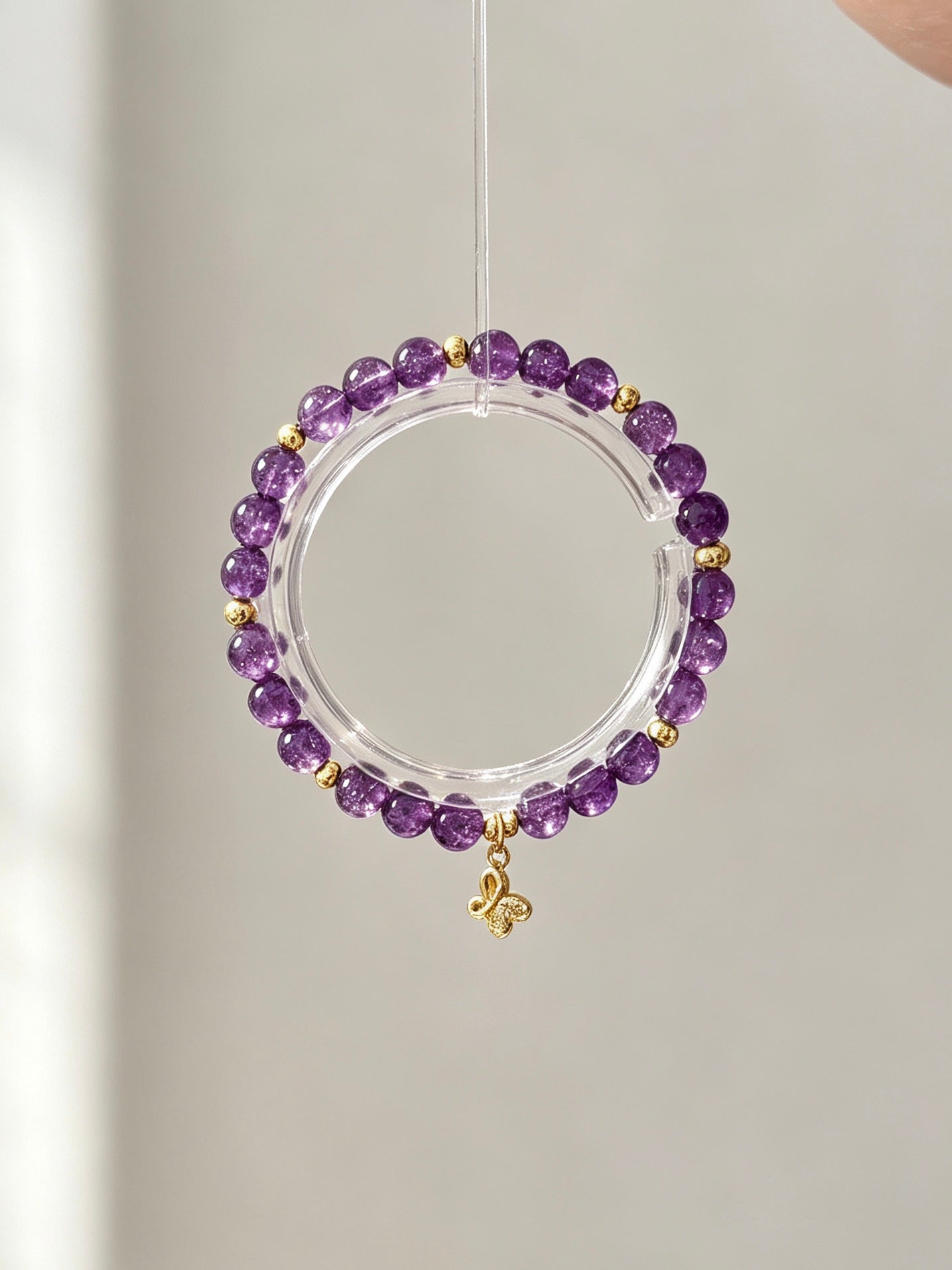 Natural Strand Amethyst Bracelet 天然紫水晶手串