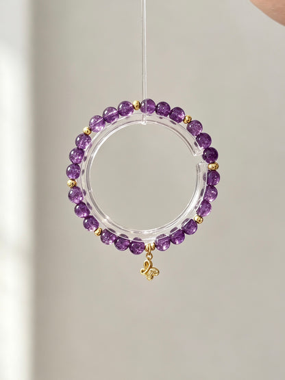 Natural Strand Amethyst Bracelet 天然紫水晶手串