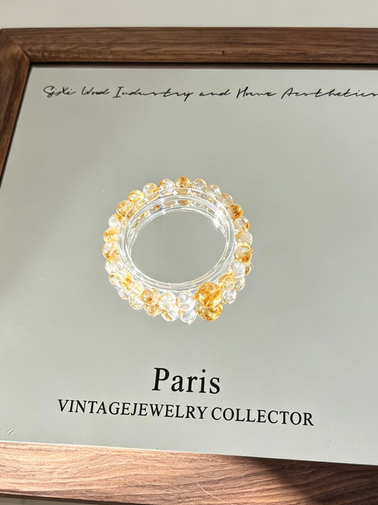 Natural Citrine Round Bead Bracelet | 天然黄水晶圆珠手链